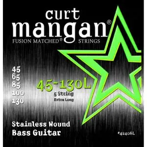Curt Mangan Stainless 45-130 Ex-Long 5-String jeu de cordes pour basse électrique 5 cordes