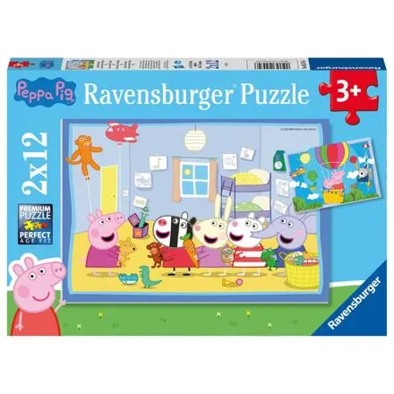 Ravensburger Prasiatko Peppa: Peppino dobrodružstvo Puzzle 2x12 dielikov