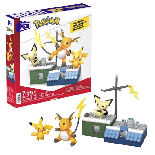 Mattel Mega Construx Pokémon evolučný set - Pikachu