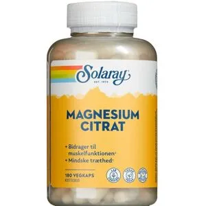Solaray Magnesium Citrat 180 stk