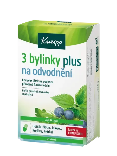 Kneipp 3 bylinky plus na odvodnění 60 tobolek