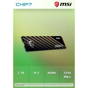 Disco SSD MSI Spatium M371 NVMe M.2 1TB 2350R/1700W