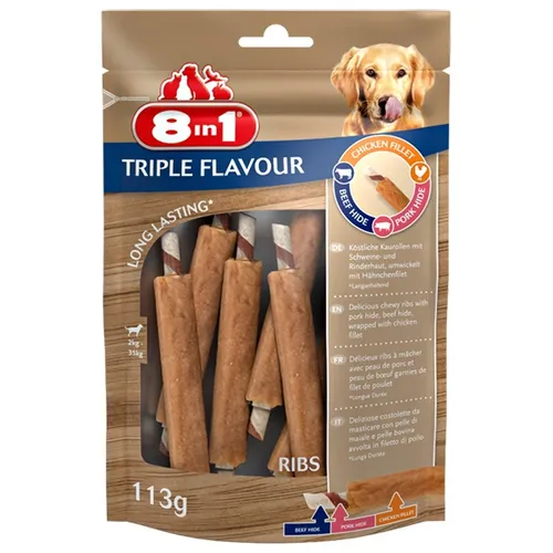 8 in 1 Triple Flavour Ribs pamlsky 113 g