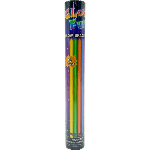 GLUMI Svietiace náramky - 15 ks, veľkosť 20 cm
