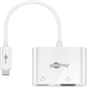 Goobay USB-C Multiport-adapter för två skärmar HDMI och VGA