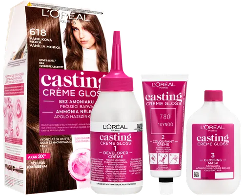 L'Oréal Paris Casting Crème Gloss semipermanentná farba na vlasy 618 vanilková mocca