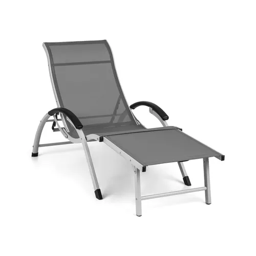 Blumfeldt Sunnyvale Liegestuhl mit Fußteil Aluminium 4-Stufen
