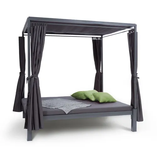 Blumfeldt Senator Lounge Gartenliege 188x208x205cm Sonnendach Polyester Stahl