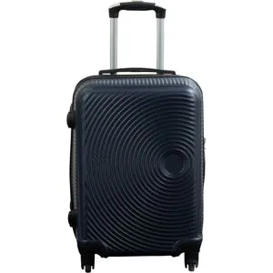 Borg Living Håndbagage kuffert - Hardcase letvægt kuffert - Kabine trolley - Mørkeblå cirkler