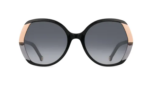 Carolina Herrera CH 0051/S Unisex-Sluneční brýle Celoobrubové Mnohoúhelníkový Acetát-rámy, černá béžová