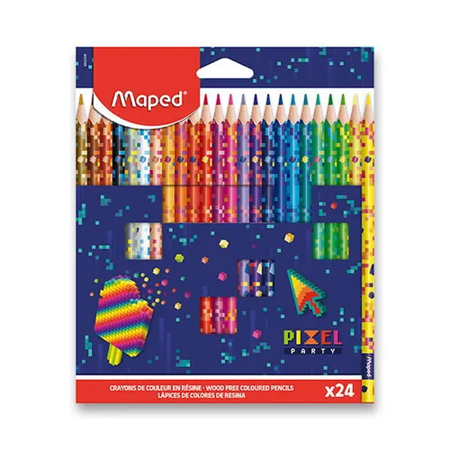 Maped Pixel Party Bezdrevné pastelky 24 ks