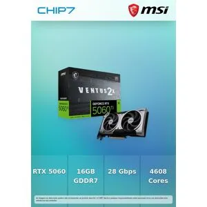 Placa Gráfica MSI GeForce RTX 5060 Ti 16GB VENTUS 2X OC PLUS