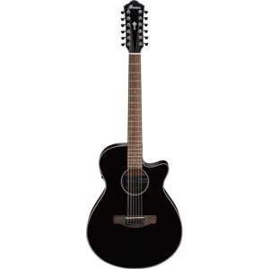 Ibanez AEG5012 Black High Gloss guitare folk électro-acoustique 12 cordes