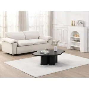 Vente-unique Table basse en MDF - Noir - YAVINA