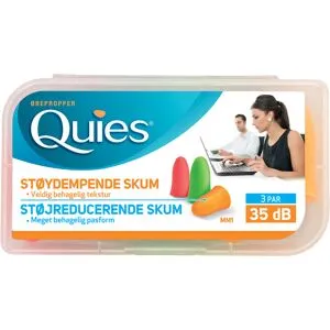 Quies Ørepropper Skum Tre Par I En Boks - 3 Par