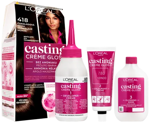 L'Oréal Paris Casting Crème Gloss semipermanentná farba na vlasy 418 čokoládová mocca