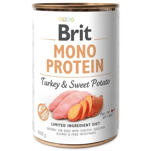 Konzerva BRIT Mono Protein Turkey & Sweet Potato 400 g