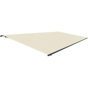 fensterversand.ch Markise 5x3 m elektrisch, Gelenkarmmarkise ohne Kassette, Stoff Hellelfenbein, ohne Volant, mit Motor, 3000 x 5000 mm, individuell konfigurieren
