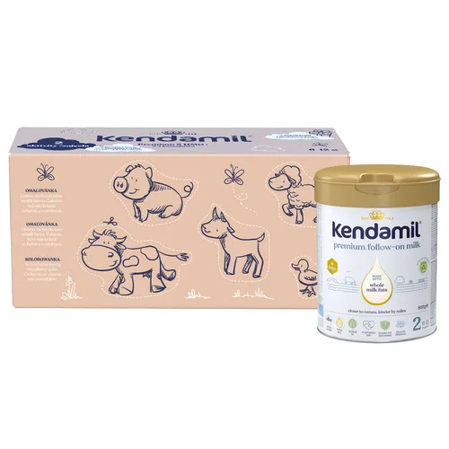 Kendamil Premium 2 HMO+, kreatívne balenie s darčekom