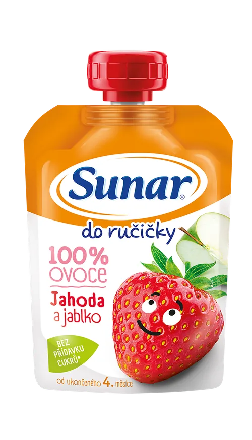 SUNAR Do ručičky ovocná kapsička jahoda 4m+ 100 g