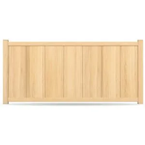 Gardengate Zaun, Aluminium, Holzoptik, Eiche Hell Dekor, Modell Einsiedeln, flexible Befestigungssysteme, Zaunelement individuell konfigurierbar