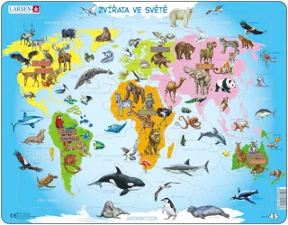 ZVÍŘATA VE SVĚTĚ 28 d. EDU deskové puzzle