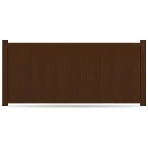 Gardengate Zaun, Aluminium, Holzoptik Braun, Nussbaum Dekor, Modell Schlieren, flexible Befestigungssysteme, Zaunelement individuell konfigurierbar