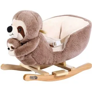 Spielwerk® Schaukeltier Faultier Braun mit Sicherheitsgurt