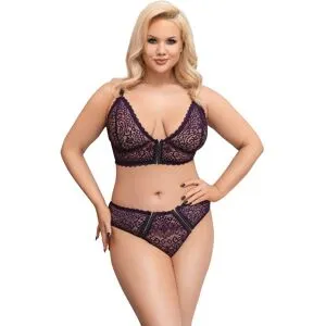 Cottelli CURVES Bralette plus Slip aus Spitze 4XL