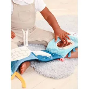 Livre d'Éveil en tissu 2 en 1 Océan - LITTLE BIG FRIENDS bleu