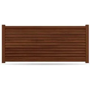 Gardengate Zaun, Aluminium, Rostoptik, Rostrot Metall-Effekt, Modell Wettingen, flexible Befestigungssysteme, Zaunelement individuell konfigurierbar