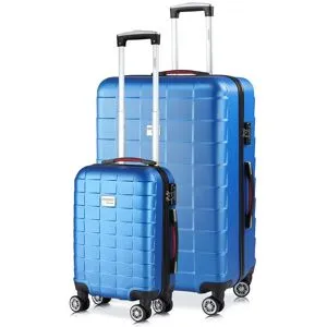 monzana® Hartschalenkoffer-Set 2-tlg Exopack Blau ABS