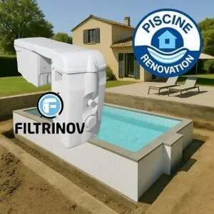 Kit spécial rénovation pour piscine béton : 8 x 4 x 1.50 m
