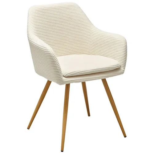 MID.YOU ŽIDLE S PODRUČKAMI, železo, manšestr, béžová