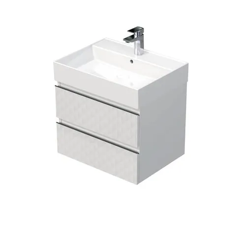 Koupelnová skříňka s umyvadlem SAT Cube Way 60x47,5x46 cm bílá mat CUBE3D46602ZBSAT