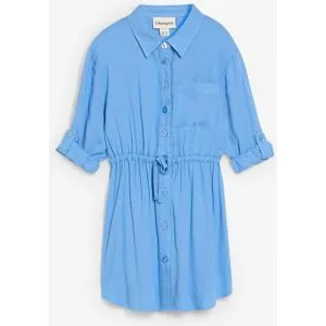 bonprix Blusenkleid aus fließender Viskose blau 122/128/104/110/116/92/134/98