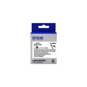 Epson LK-4WBA3 Fita termoretrátil preto sobre branco 3mm (C53S654903)