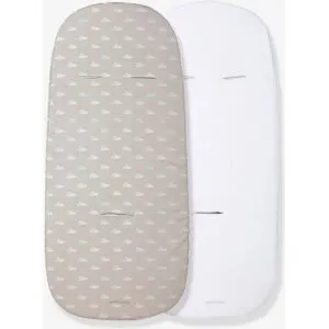 Lot de 2 housses de protection VERTBAUDET pour matelas de nacelle assorties