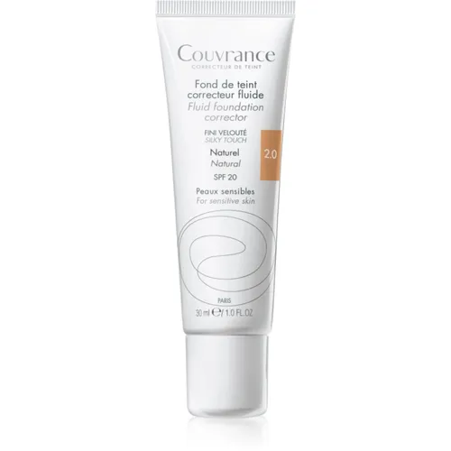Avène Couvrance Fluid Foundation Corrector fondotinta coprente liquido SPF 20 colore 2.0 Natural 30 ml