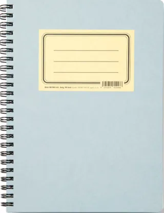 BOBO Kroužkový blok RETRO A5, čistý, 50 listů