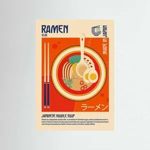 Printumo Ramen Japanese Food Print By Retrodrome, Kunstprint På Fine Art-Papir