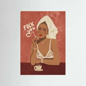 Printumo Fuck You By Raissa Oltmanns, Kunstprint På Fine Art-Papir