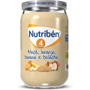 Nutribén Boião 4 Maçã Laranja Banana Bolacha 235g