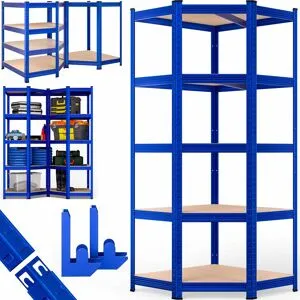 monzana® Schwerlasteckregal Blau 180x70x40cm verzinkt 875kg