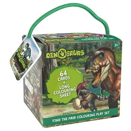 Jiri Models Pexeso na cesty s omaľovánkami Dinosaury