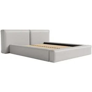 Bett mit Bettkasten - 180 x 200 cm - Stoff - Hellgrau - TIMANO von Pascal Morabito