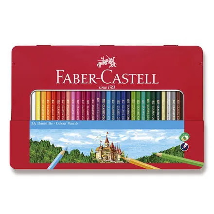 FABER-CASTELL Pastelky 36 farieb v plechovej krabičke