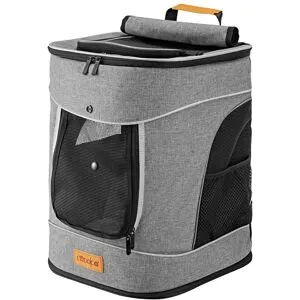 Cadoca® Haustierrucksack Grau 41x30x34cm