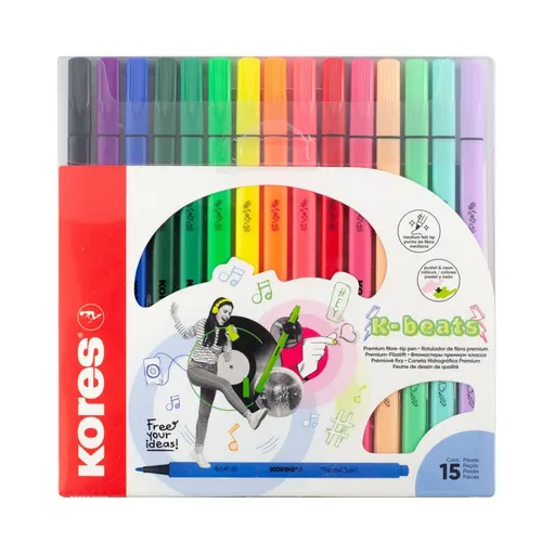 Kores Fixy kreatívne K-Beats 15 farieb