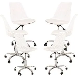 Presentes Miguel Pack 6 Cadeiras Mima Office - Branco